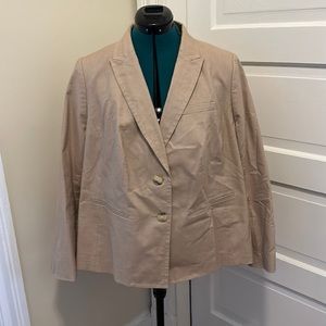 Talbots linen tan suit jacket. Linen 14 WP.